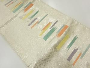 アンティーク　霞に色紙散らし模様織出し袋帯（材料）